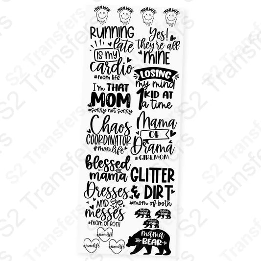 B&W Mom Gang Sheet