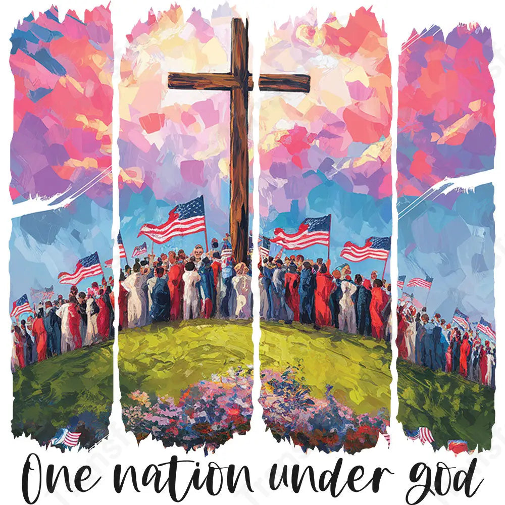 One Nation Under God Vibrant - DTF Transfer DTF Transfer