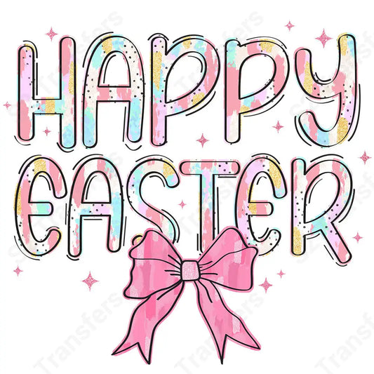 Pastel Happy Easter - DTF Transfer DTF Transfer