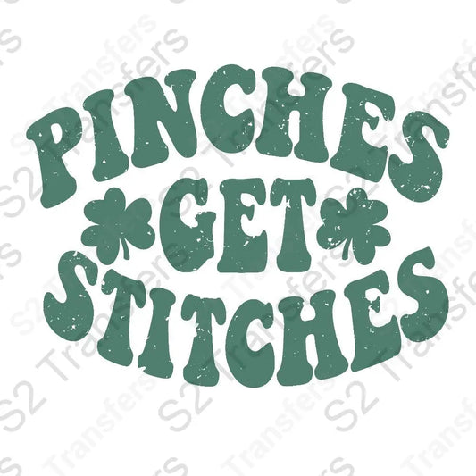 Pinches Get Stitches Distressed Green