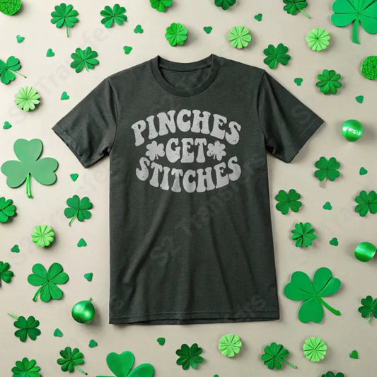 Pinches Get Stitches Distressed White - DTF Transfer DTF Transfer