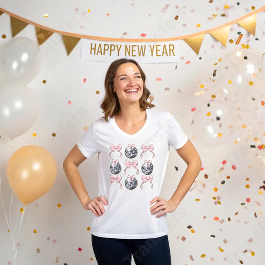 Pink Bow And Disco Ball - DTF Transfer DTF Transfer