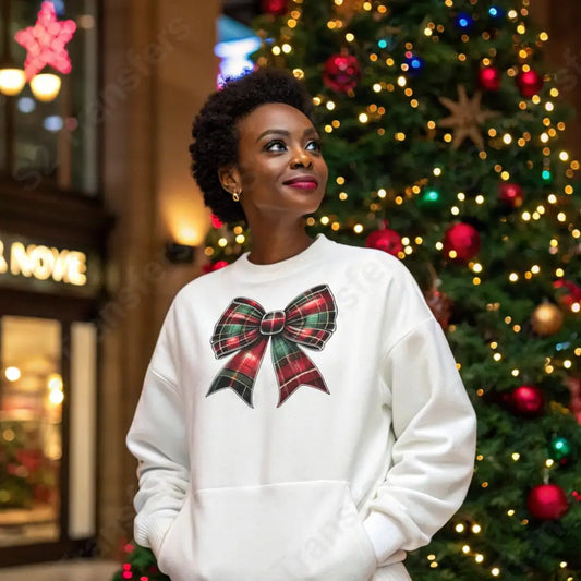Plaid Christmas Bow - DTF Transfer DTF Transfer