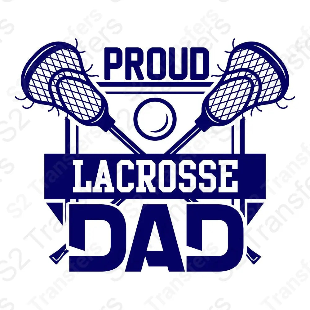 Proud Lacrosse Dad Blue