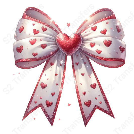 Red Hearts Bow - DTF Transfer DTF Transfer