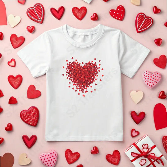 Red Hearts With Little Hearts - DTF Transfer DTF Transfer