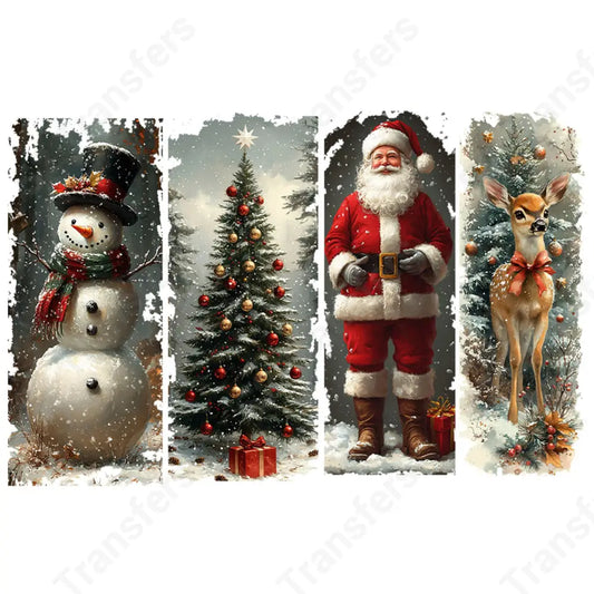 Retro Christmas Quartet - DTF Transfer DTF Transfer