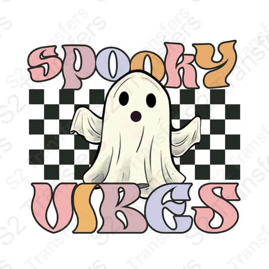 Retro Spooky Vibes Checkerboard