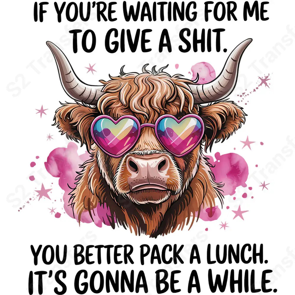 Sarcastic Highland Cow - DTF Transfer DTF Transfer