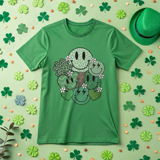 Smiley Faces St Patrick Retro - DTF Transfer DTF Transfer