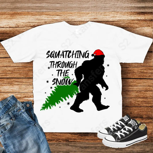 Squatching Through The Snow - DTF Transfer DTF Transfer