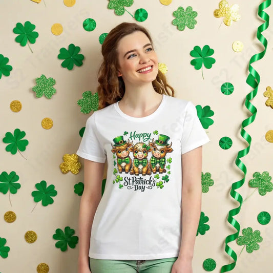 St.Patrick’s Day Highland Cows - DTF Transfer DTF Transfer