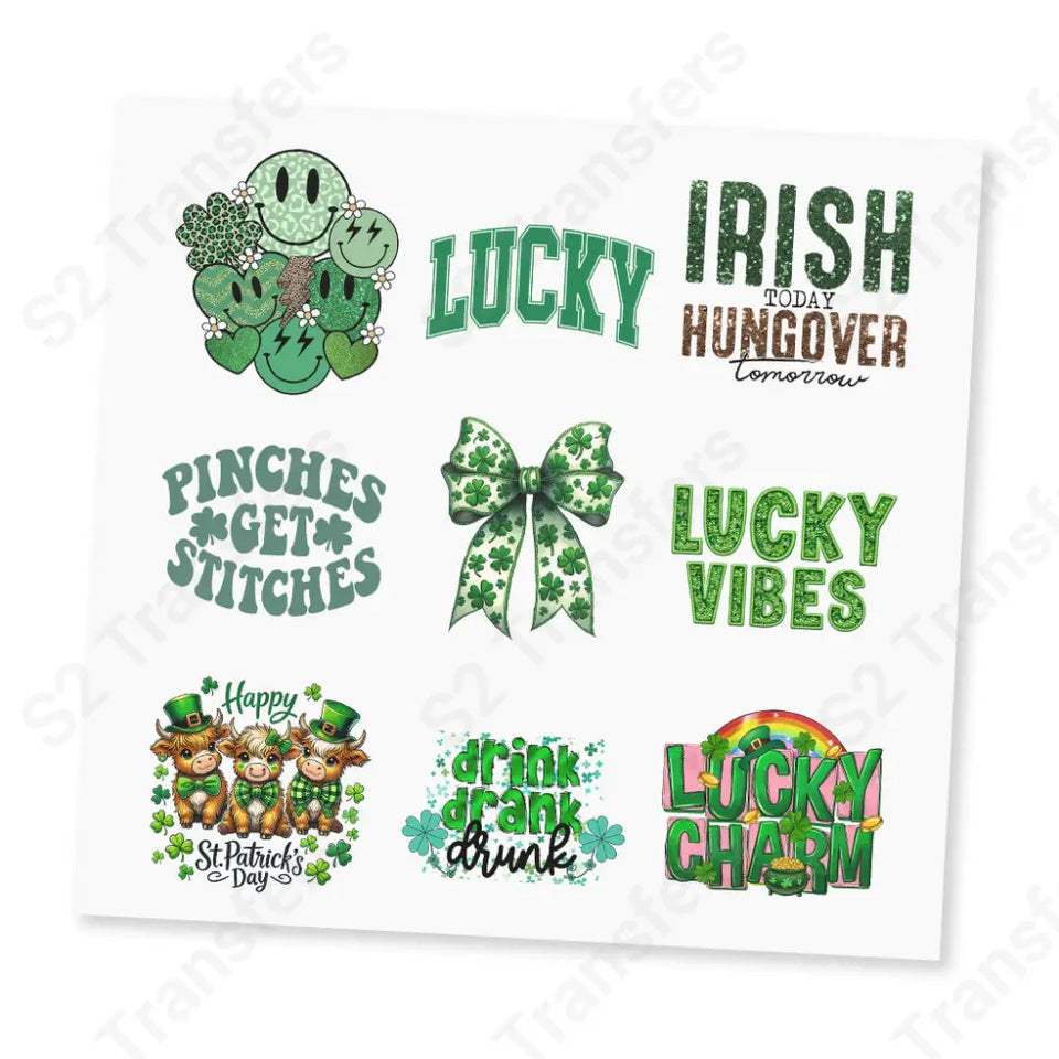 St.Patrick's Day UV DTF Sticker Sheet