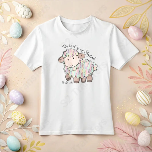 The Lord Is My Shepherd Pastel Sheep - DTF Transfer DTF Transfer