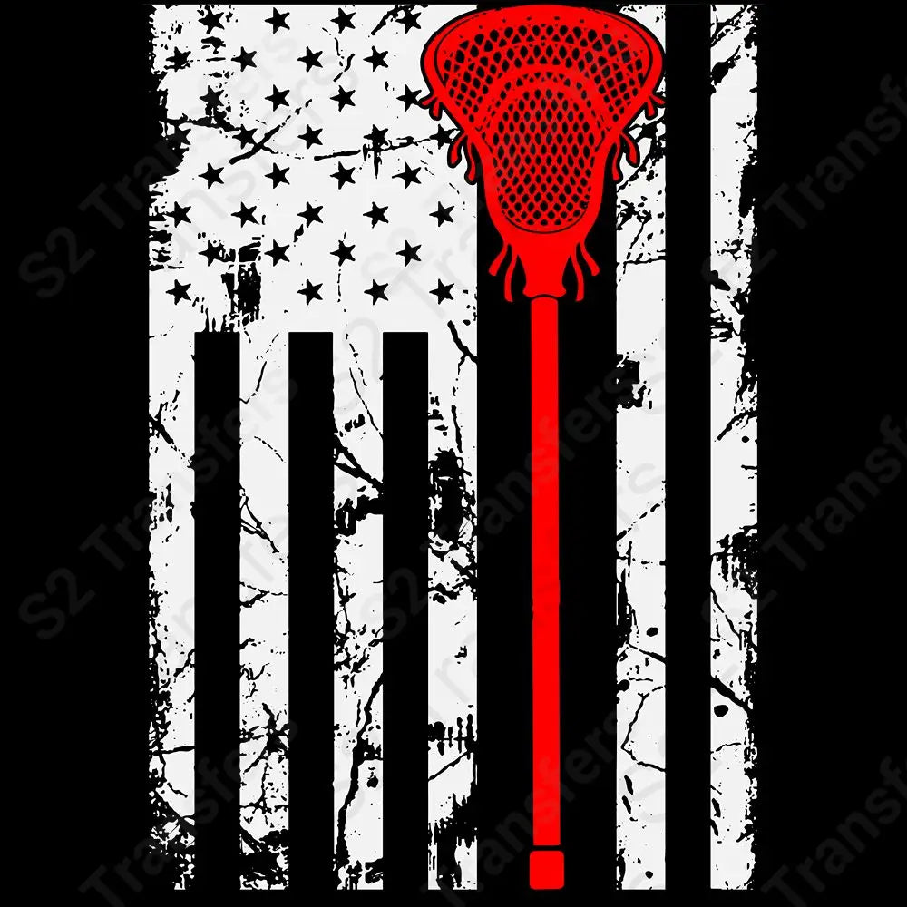 Vintage American Flag Lacrosse