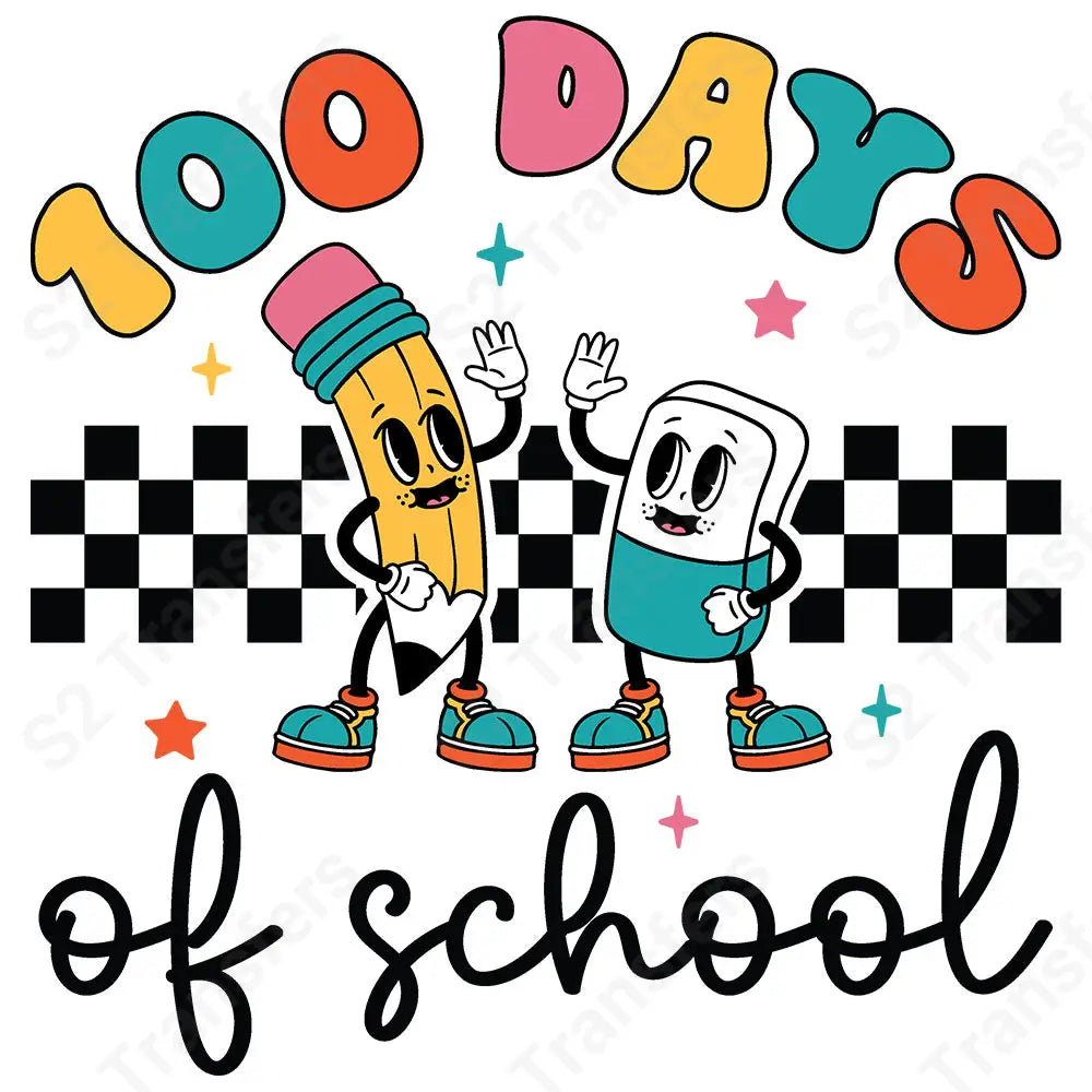 100 Days Of School Buddies - DTF Transfer DTF Transfer