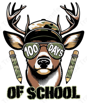 100 Days Of School Deer - DTF Transfer DTF Transfer