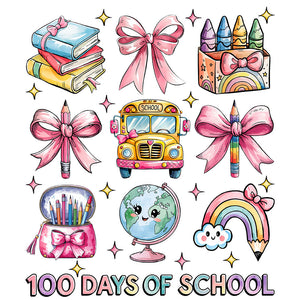 100 Days Of School Symbols - DTF Transfer