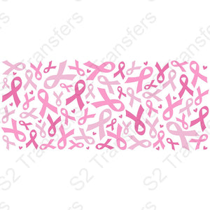 16 Oz Breast Cancer Ribbons Cup Wrap