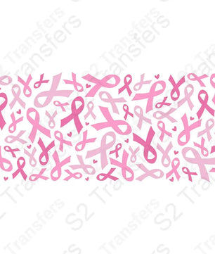 16 Oz Breast Cancer Ribbons Cup Wrap