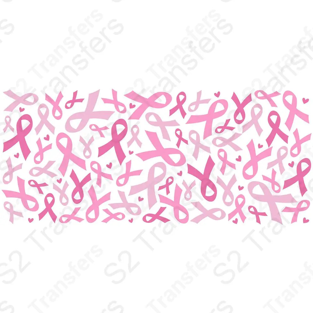 16 Oz Breast Cancer Ribbons Cup Wrap