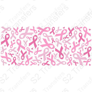 16 Oz Breast Cancer Ribbons Cup Wrap
