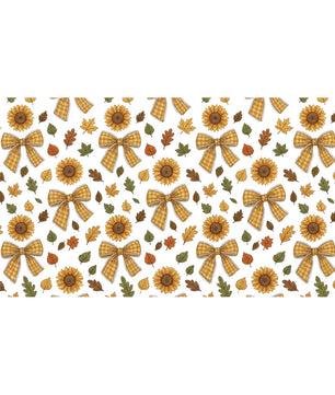 16 Oz Bows And Sunflower Cup Wrap - UV DTF Transfer