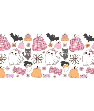 16 Oz Cute Halloween Cup Wrap - UV DTF Transfer