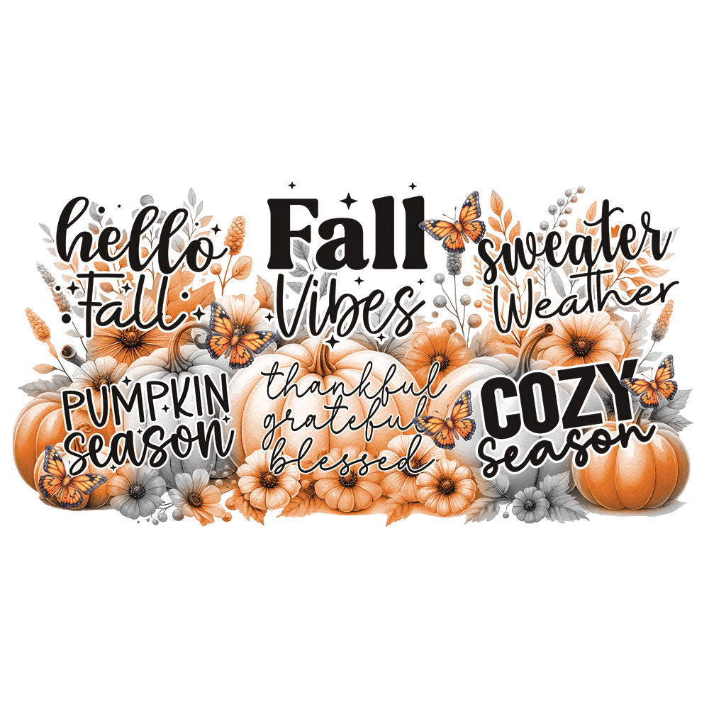 16 Oz Fall Quotes Cup Wrap - UV DTF Transfer