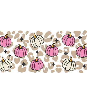 16 Oz Leopard Pumpkin Cup Wrap - UV DTF Transfer