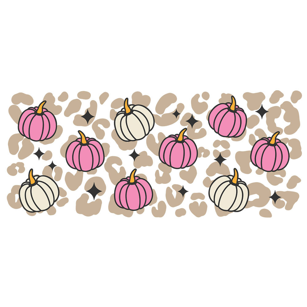 16 Oz Leopard Pumpkin Cup Wrap - UV DTF Transfer