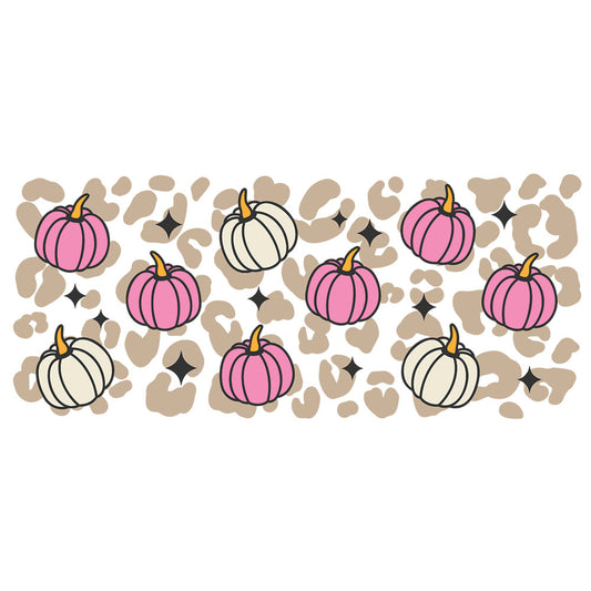 16 Oz Leopard Pumpkin Cup Wrap - UV DTF Transfer