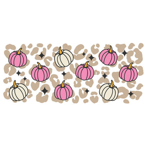 16 Oz Leopard Pumpkin Cup Wrap - UV DTF Transfer