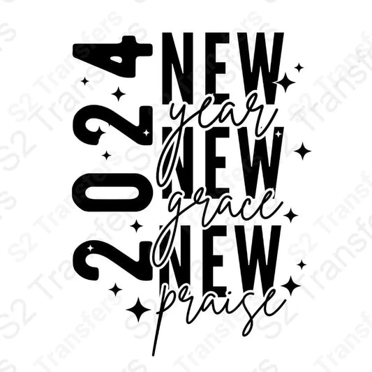 2024 New Year Grace Praise Black