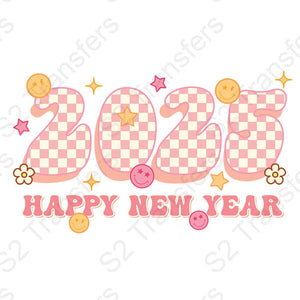 2025 Happy New Year Checkered