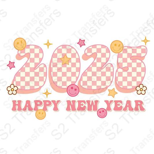 2025 Happy New Year Checkered