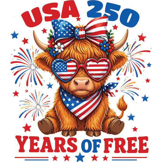 250 Free Highland Cow – DTF Transfer