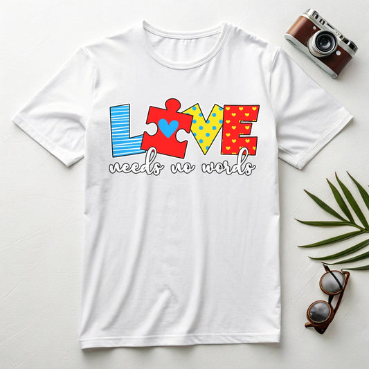 Autism Awareness Love Needs No Words - DTF Transfer