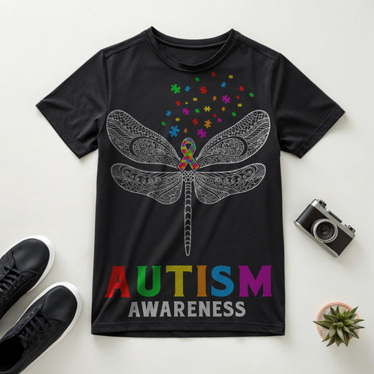Autism Dragonfly Puzzle Autism Awareness - DTF Transfer