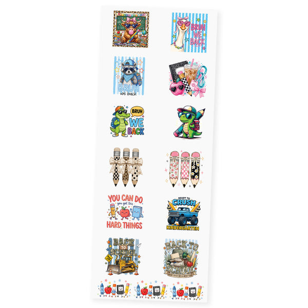 Back to School Kids Collection Premade DTF Transfer Gangsheet - 22" x 60"
