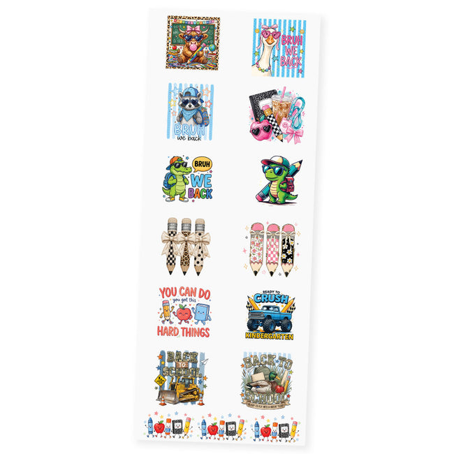 Back to School Kids Collection Premade DTF Transfer Gangsheet - 22" x 60"