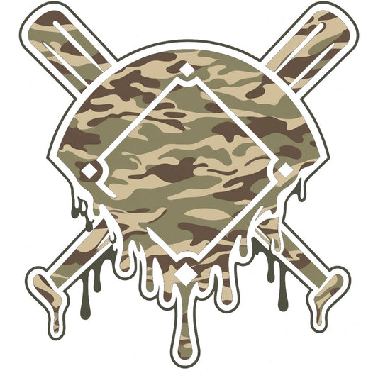Baseball Drip Camo Baseball Diamonds - DTF Transfer