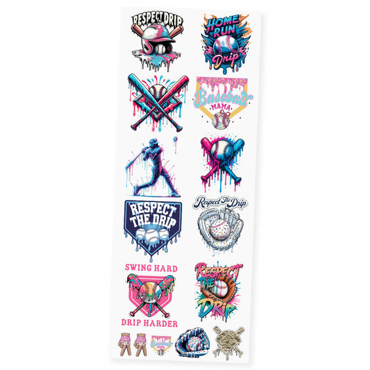 Baseball Drip Squad Premade DTF Transfer Gangsheet - 22" x 60"