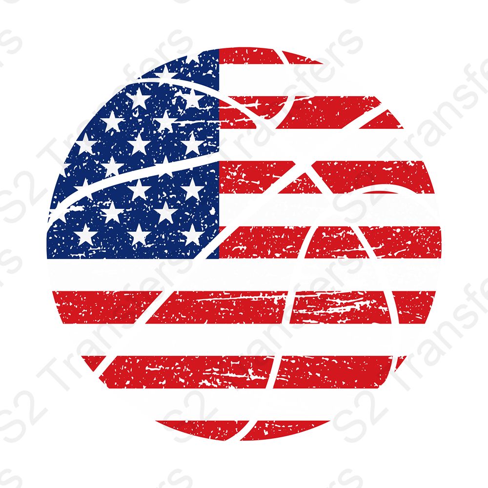 Basketball American Flag