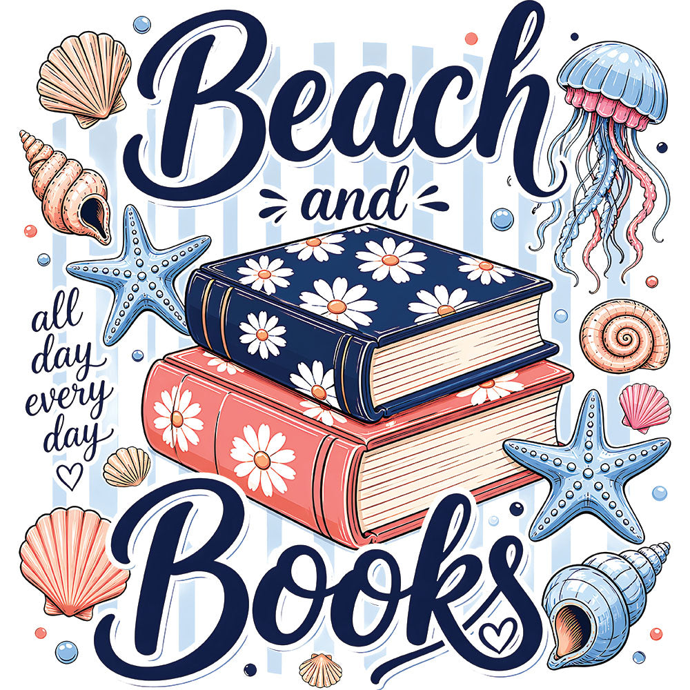 Beach And Books – DTF Transfer