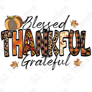 Blessed Thankful Grateful Fall Design