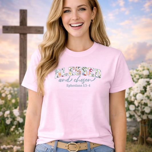 Blessed and Chosen Floral – DTF Transfer