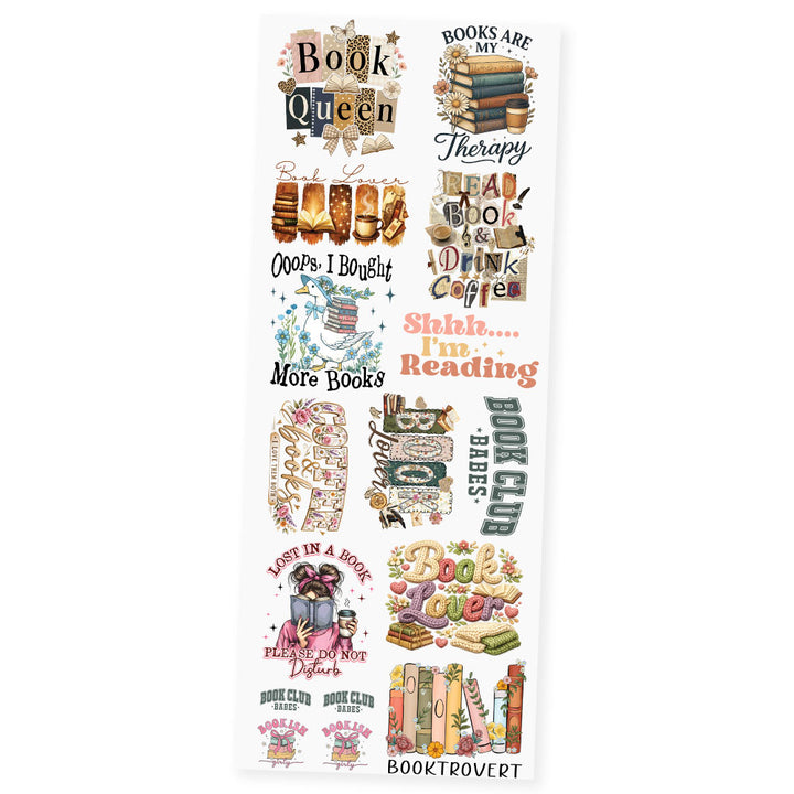 Book Lover Aesthetic Premade DTF Transfer Gangsheet - 22" x 60"