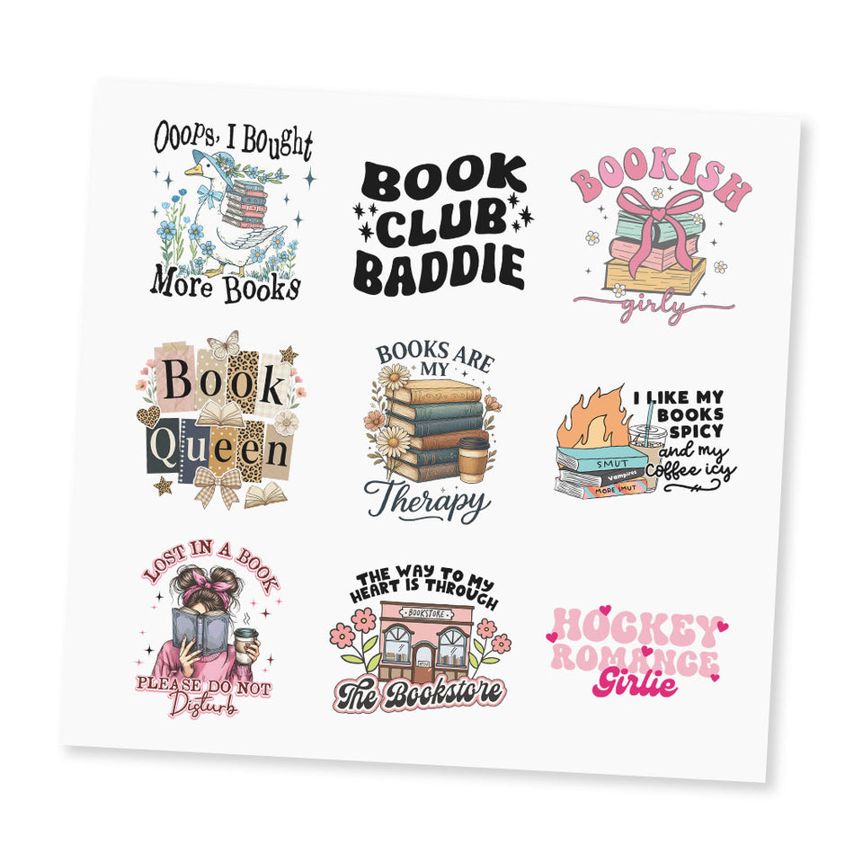 Book UV DTF Sticker Sheet