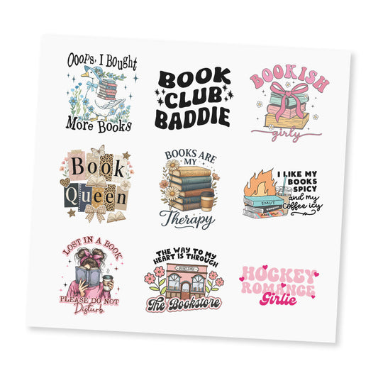 Book UV DTF Sticker Sheet